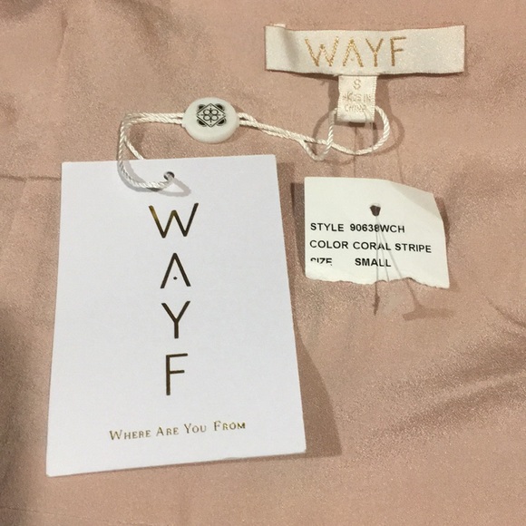 Wayf Where Are You From Verona Striped Dress Size S NWT New Front Ties - Picture 8 of 8